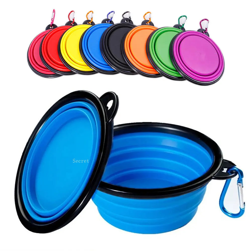 Pet Silicone Dog Food Water Bowl