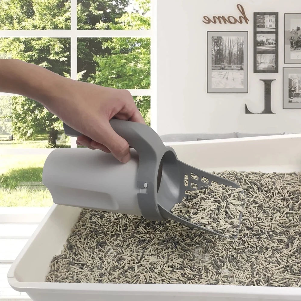 Cat Litter Scoop with Built-in Waste Bin