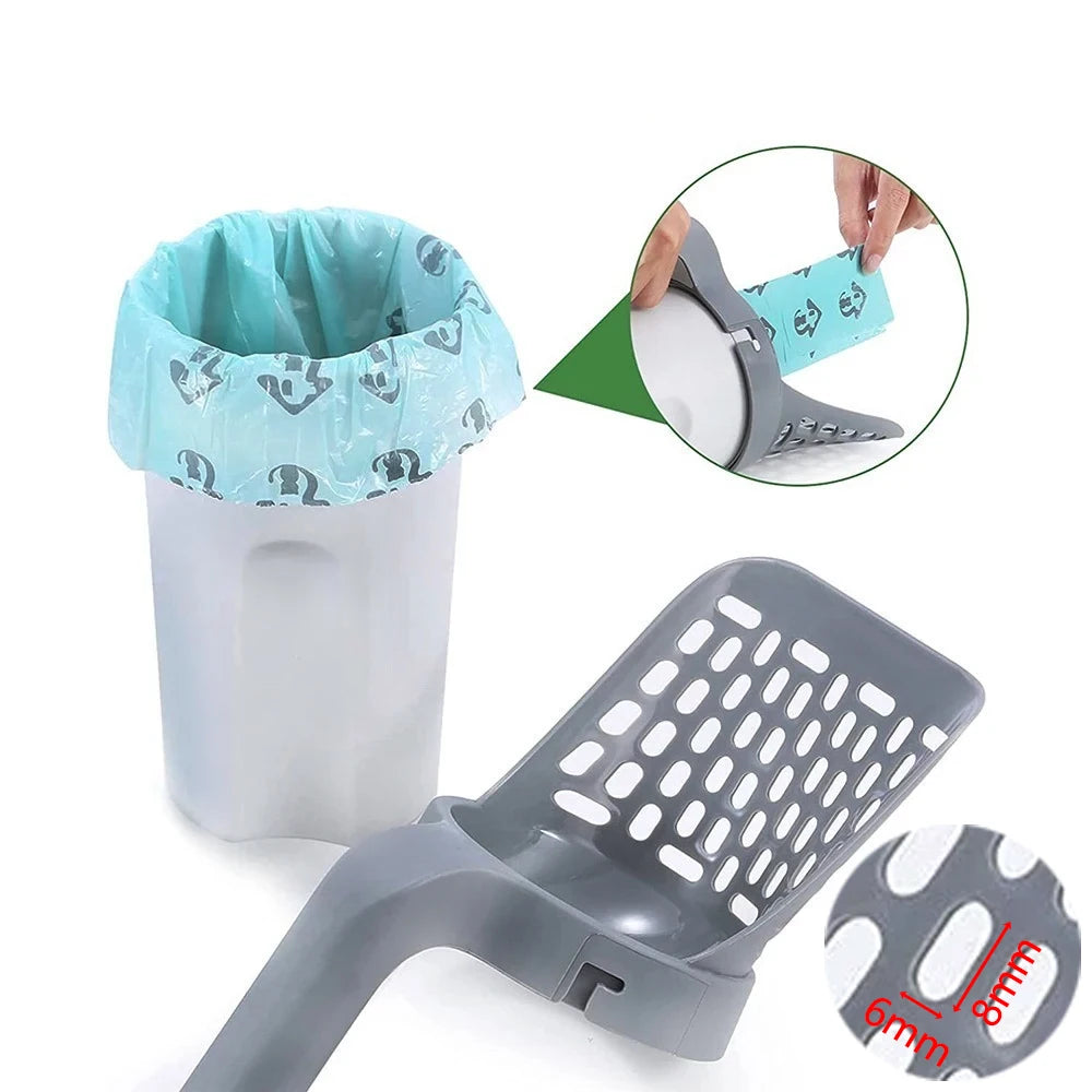 Cat Litter Scoop with Built-in Waste Bin