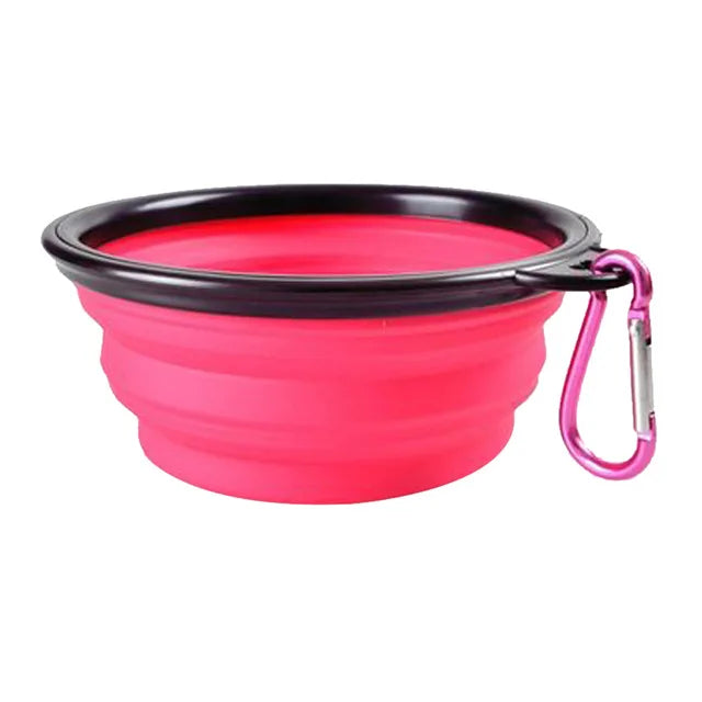 Pet Silicone Dog Food Water Bowl