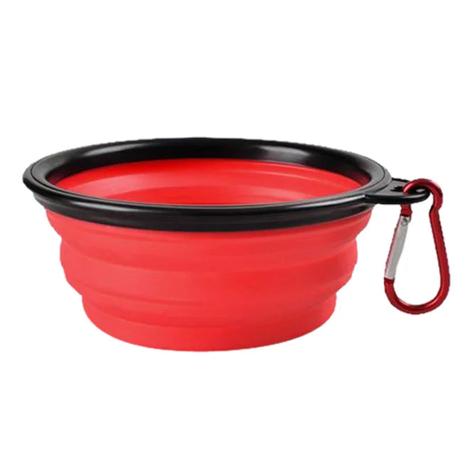 Pet Silicone Dog Food Water Bowl