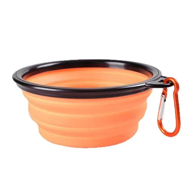 Pet Silicone Dog Food Water Bowl