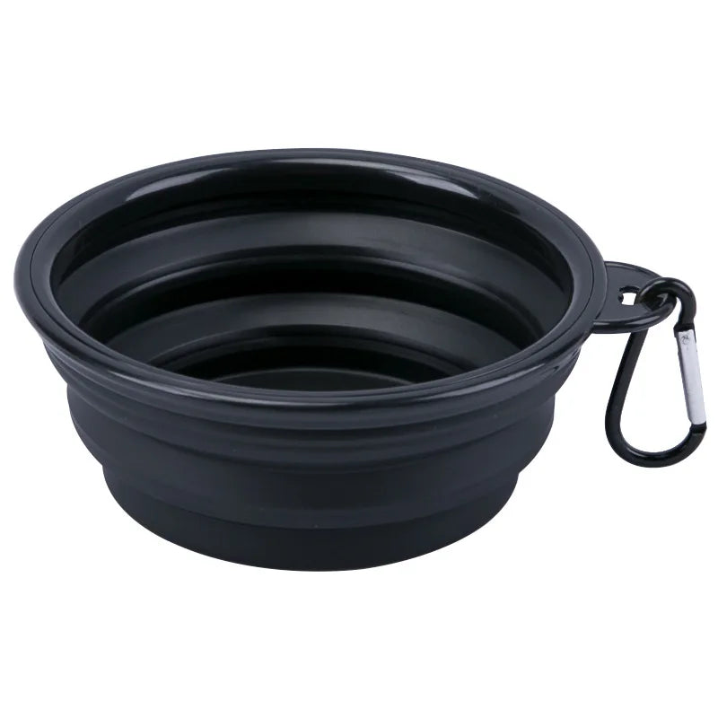 Pet Silicone Dog Food Water Bowl