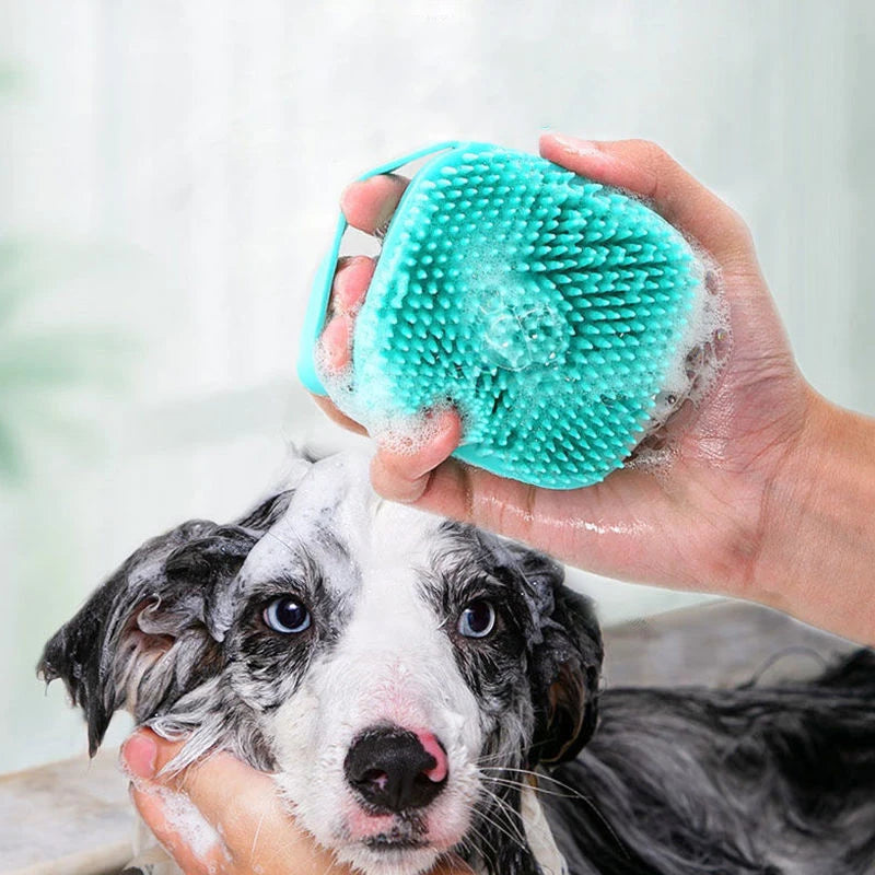Silicone Pet Bathing & Grooming Brush
