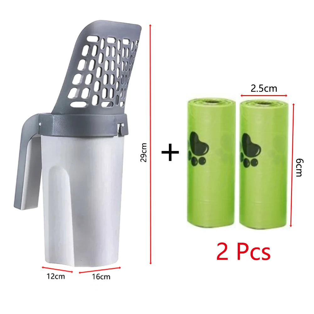 Cat Litter Scoop with Built-in Waste Bin