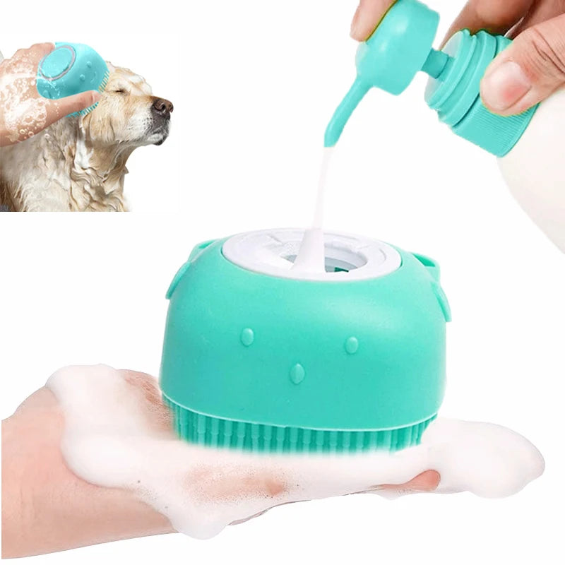 Silicone Pet Bathing & Grooming Brush