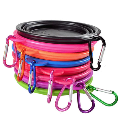 Pet Silicone Dog Food Water Bowl
