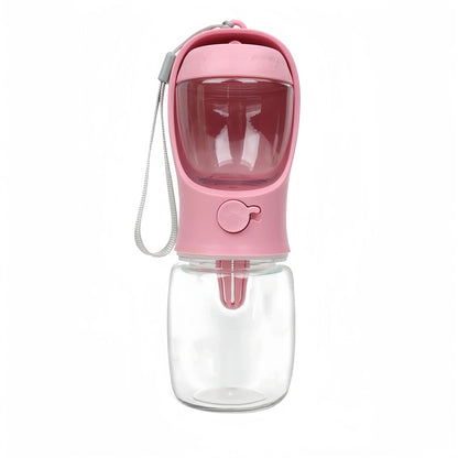 Portable Dog Water Bottle with Food Storage